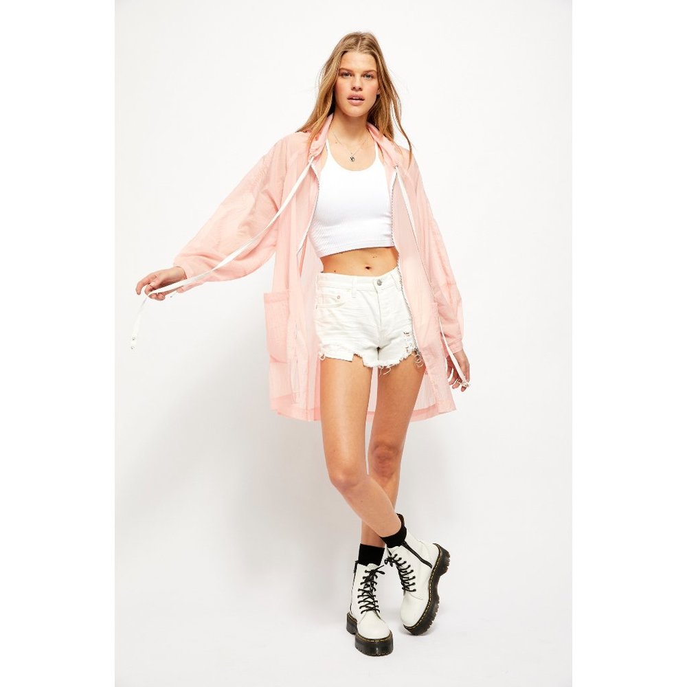 NWT Free People Callie Poncho / Candyland Pink